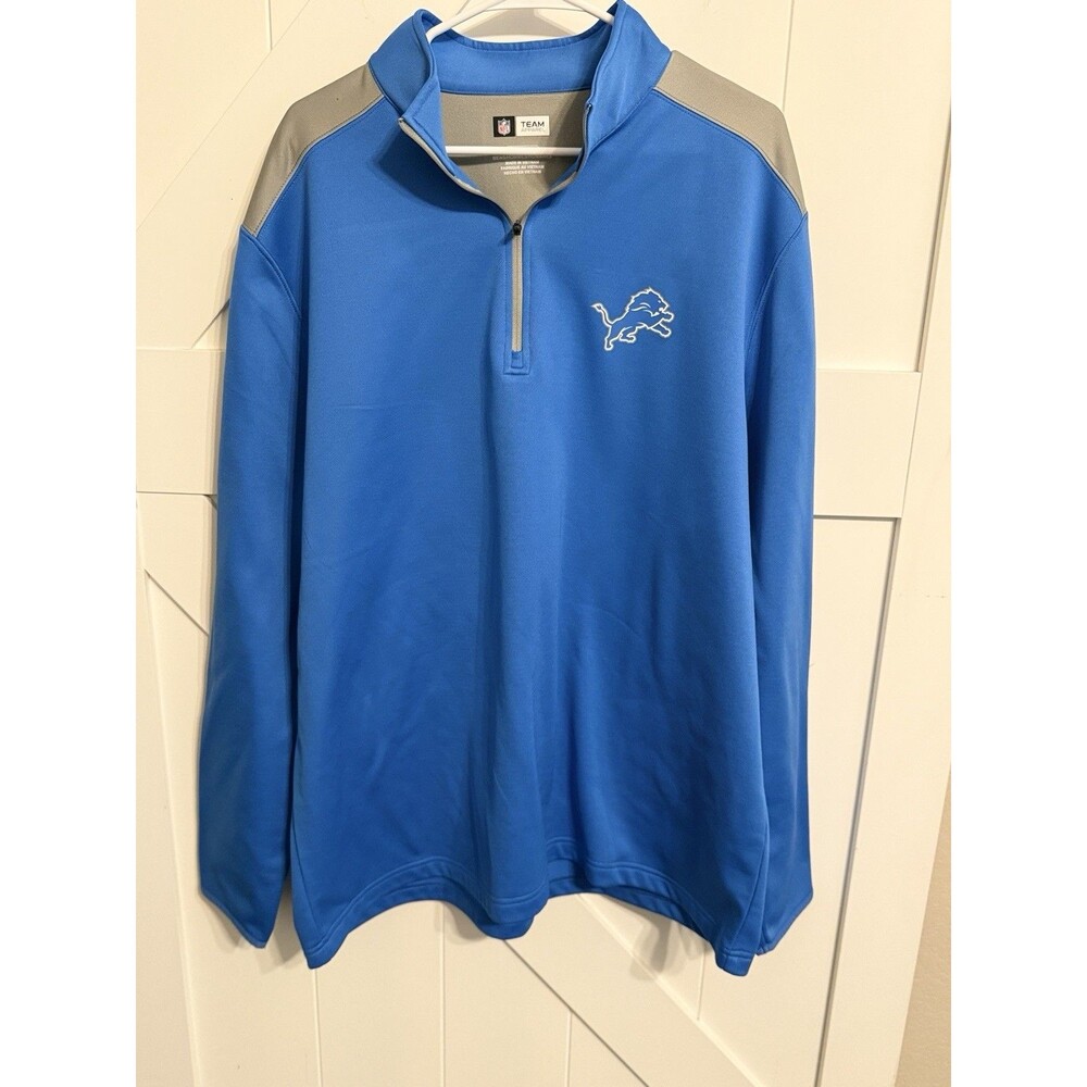 NFL Detriot Lions 2XL Men's Quarter Zip Pull Over
